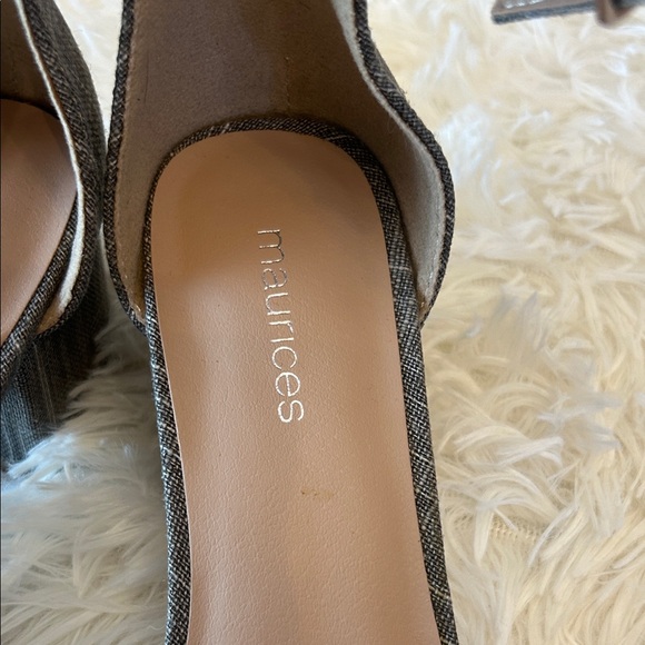 Maurices Taupe Braided Front Ankle-Strap Block Heel Sandal - Picture 3 of 14